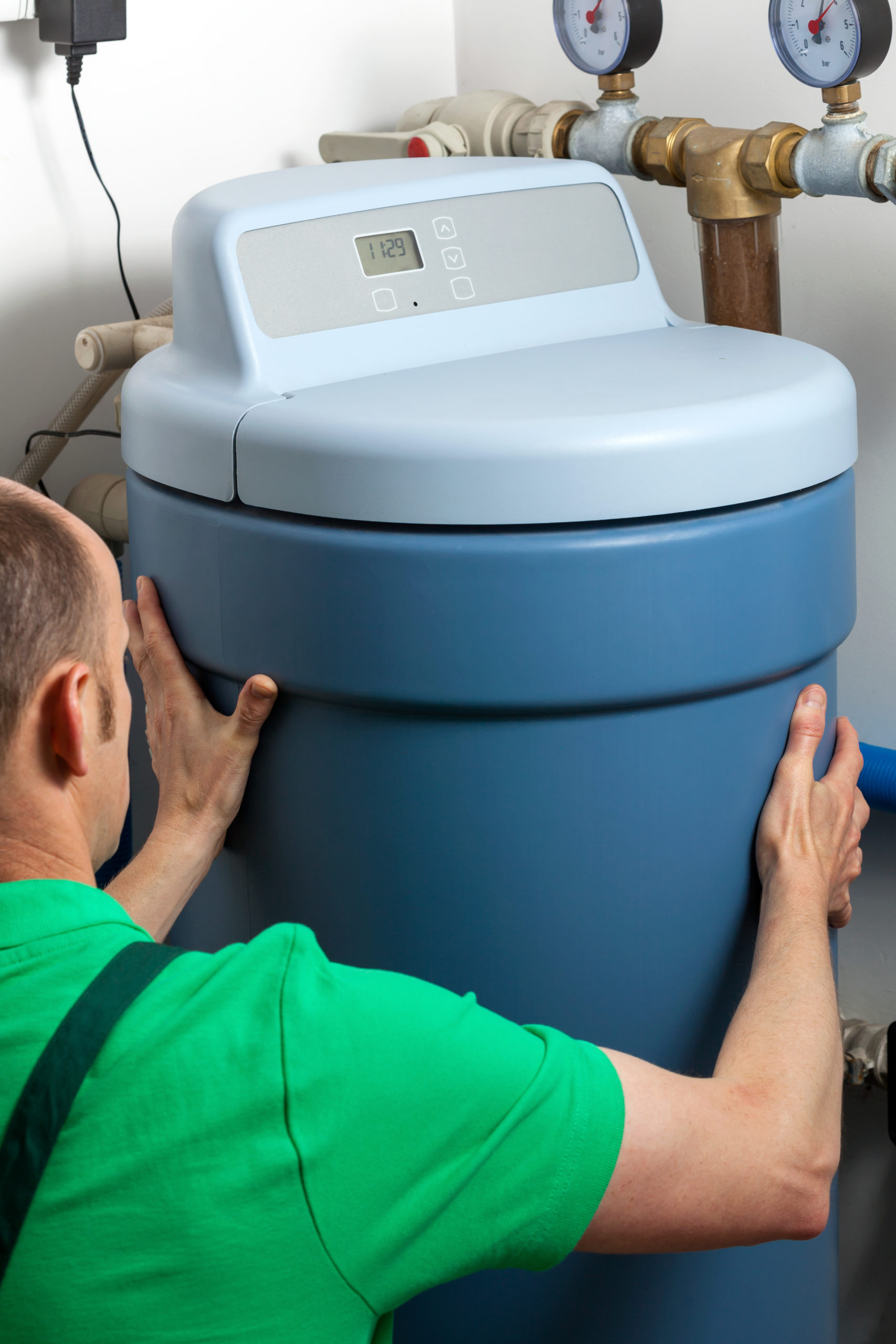 Water softener in boiler room Living EcoWater